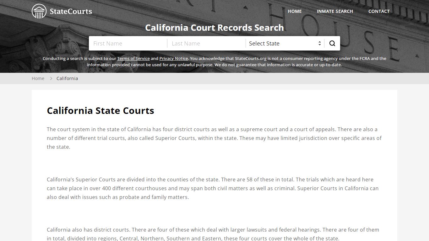 California Court Records - CA State Courts
